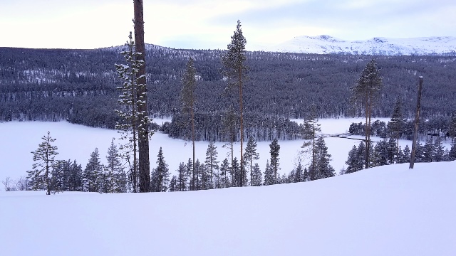 Espedalen frozen lake