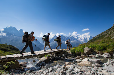 Randonnée montagne sur le chemin GR du Mont-Blanc