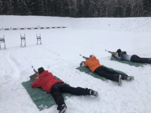 Tir biathlon couché