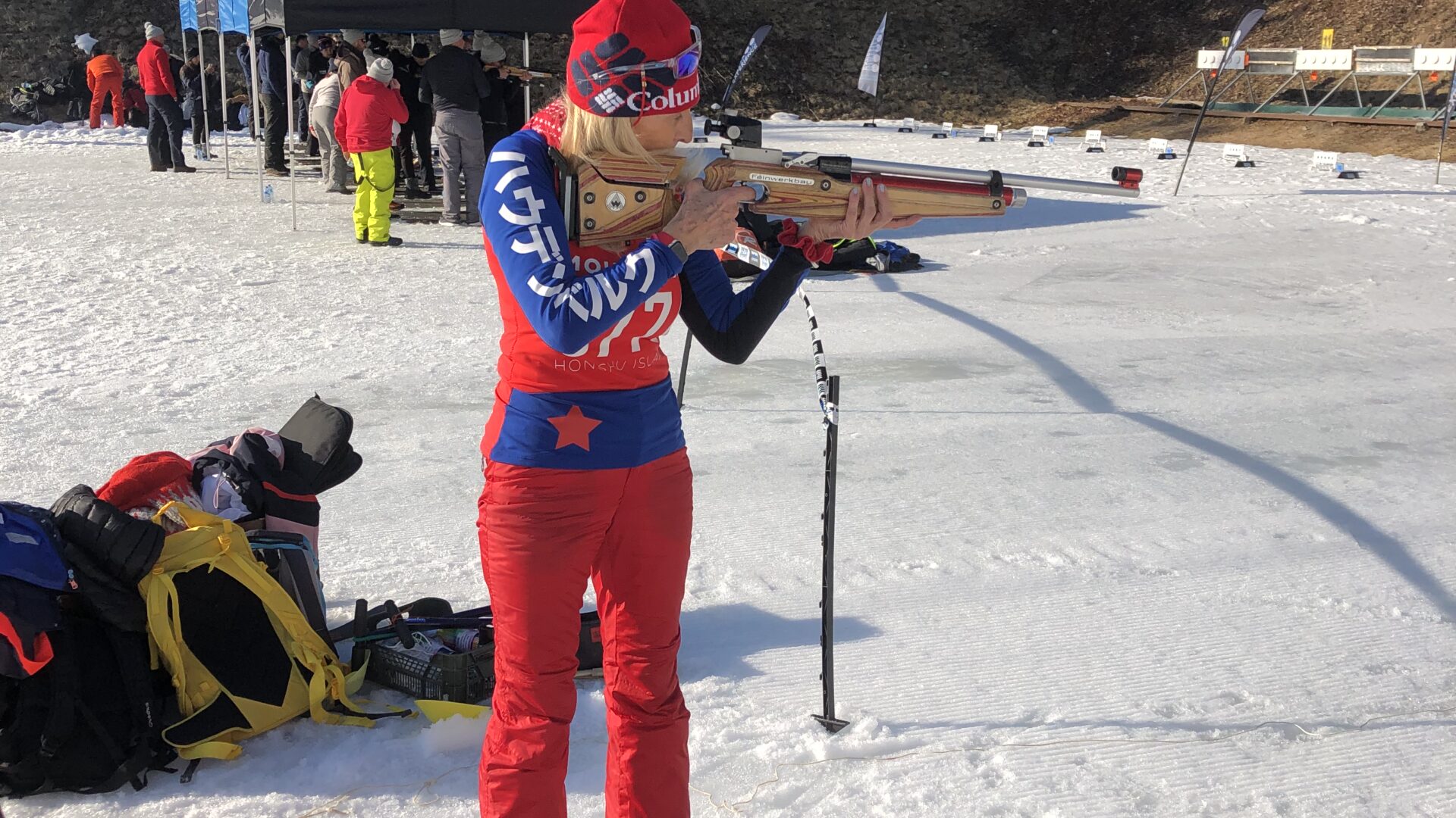 Cliente en tir debout en Biathlon à Chamonix