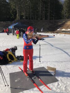 Cliente en tir debout en Biathlon à Chamonix